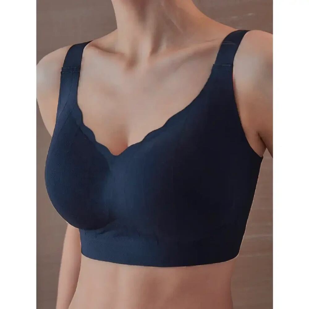 Forlest Chloe 2.0 Wire Free Support Comfort Bra Scallop Edge Black NWT Size 2XL